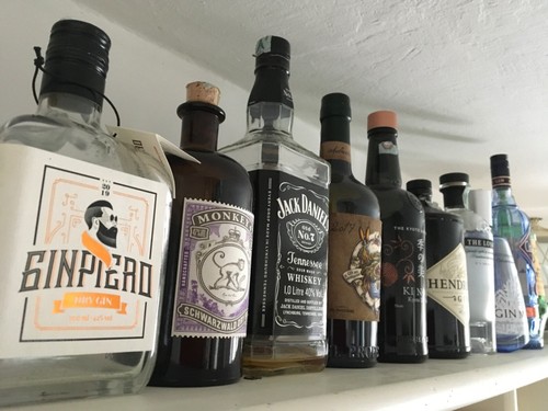 Bottiglie vuote gin - bottiglie, rum